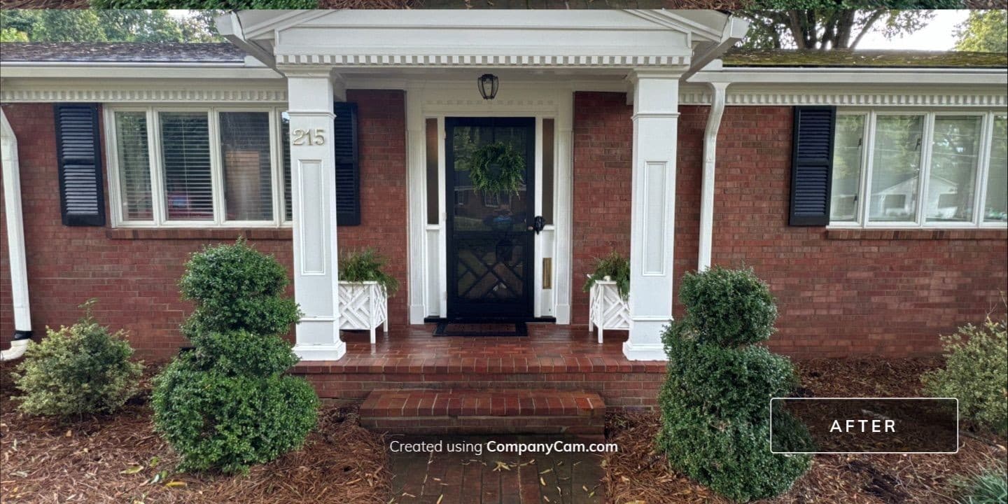 Brick Entry & Walkway after cleaning