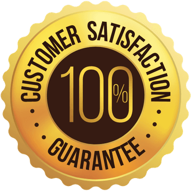 100% Customer Satisfaction Guarantee seal